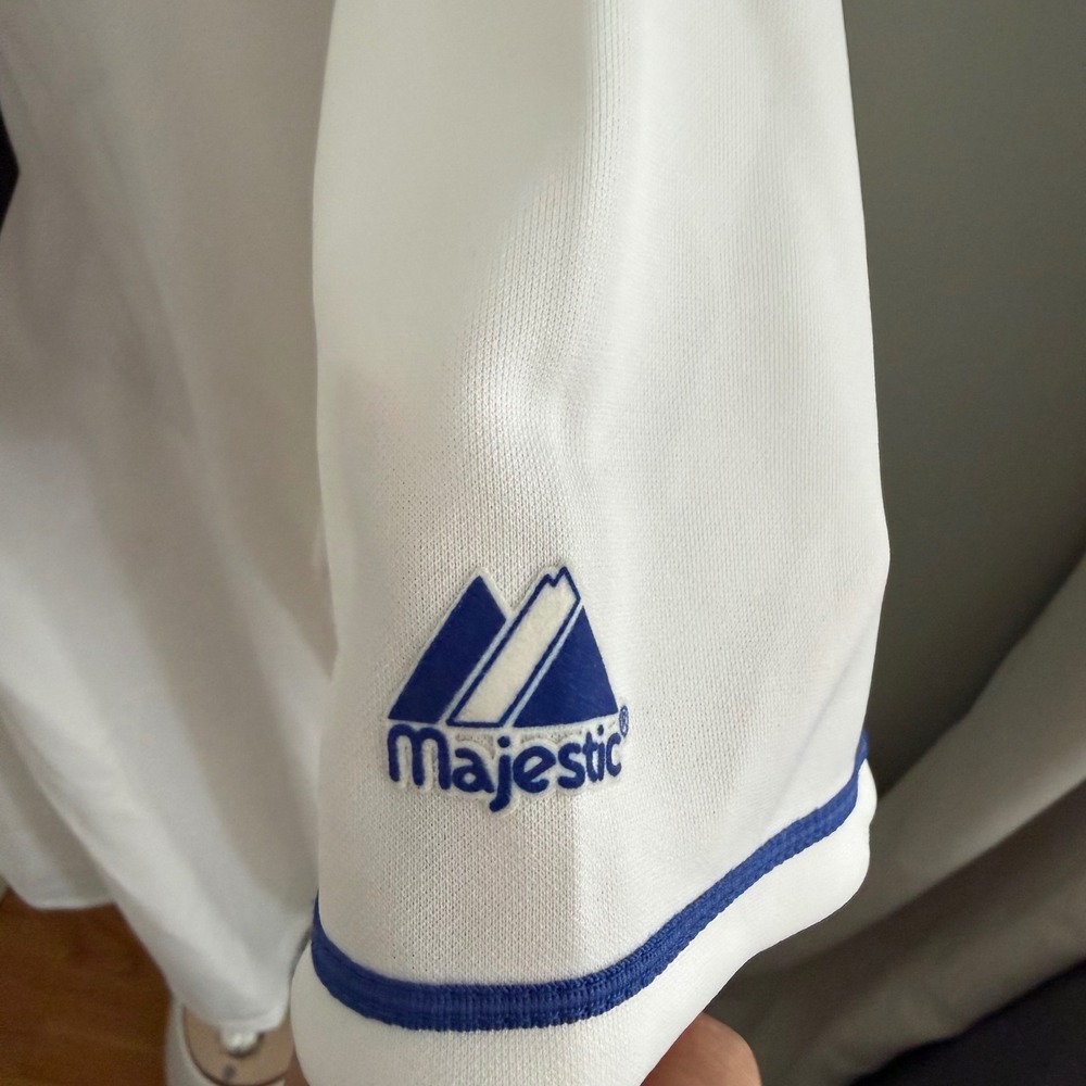 Majestic New York Mets Jose Reyes 7 Jersey Mens L White MLB Y2K Throwback 6400 - Picture 5 of 6